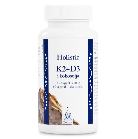 K2+D3-vitamin i kokosolja, kapslar frn Holistic